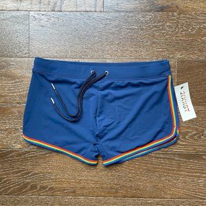 Blue 2(X)IST Pride Cabo Jogger Swim Trunks, size M, NWT